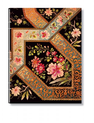 1912-1 - Filigree Floral Ebony Handstitched - Ultra Лионская цветистая коллекция